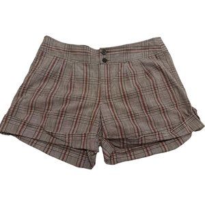 Women's Heart Soul Mini Plaid Mid-Rise Shorts Cotton Blend Junior's Size 9